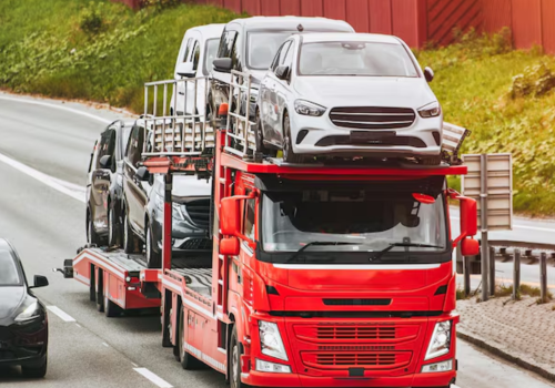 semi-trucks hauling cars